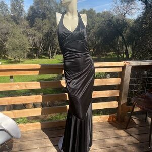 Y2K Elegant Black Halter Josh and Jazz Evening Gown
